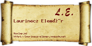 Laurinecz Elemér névjegykártya