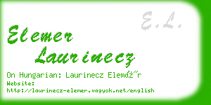 elemer laurinecz business card